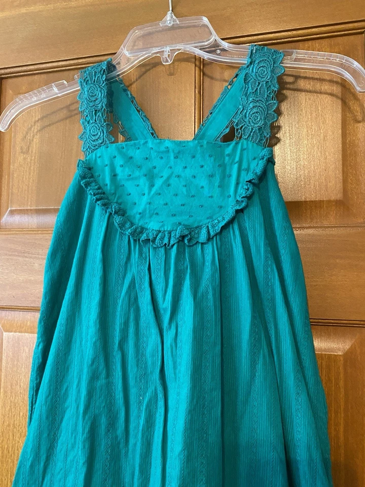 Maxi Vestido Solero Matilda Jane Niñas Seriously Sweet Alto-Bajo Talla 8 Verde Navidad Foto 2 de 4