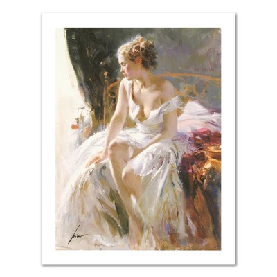 Pino Daeni Morgenluft Hand Signiert Ltd. Ed. Leinwanddruck mit COA