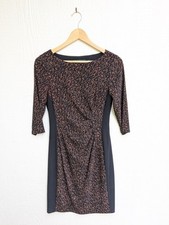 Lauren Ralph Lauren Stretchy Ruched Sheath Dress Leopard Print Size 6 Petite