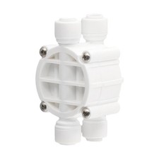 4 Way RO Auto Shut-Off Valve Switch 1/4" Water Purifier Reverse Straight UK