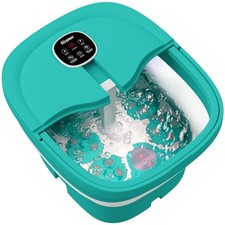 HOSPAN Collapsible Foot Spa Heated Bubble, Remote, Shiatsu Massage, Pedicure