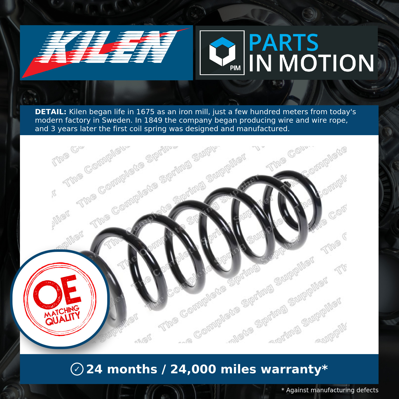 Coil Spring fits SKODA OCTAVIA Mk2 2.0 Rear 05 to 13 Suspension Kilen Quality - Image 13