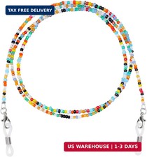 Jmkcoz Beaded Eyeglass Chains for Women Girls Eye Glasses String Holder Mask Lan
