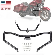 Gloss Chopped Engine Guard Bar Fairing Support For Harley Road Glide 2009-2024