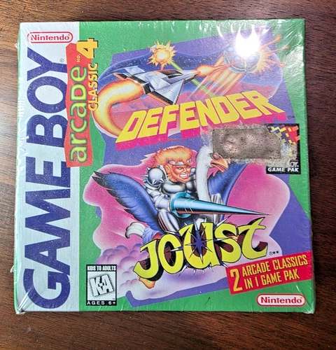 Arcade Classic 4: Defender and Joust Nintendo Game Boy | GB Complete in Box CIB