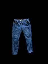   Blue Ava Viv denim straight leg jeans with a relaxed fit  