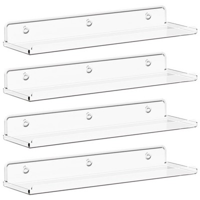 Schweberegale 15'' Klar Wandregal Display Regal 4 Stück Lifewit Acryl