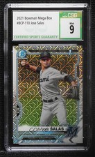2021 Bowman Chrome Prospects Mega Box Mojo Refractor Jose Salas CSG 9 Mint 0g52