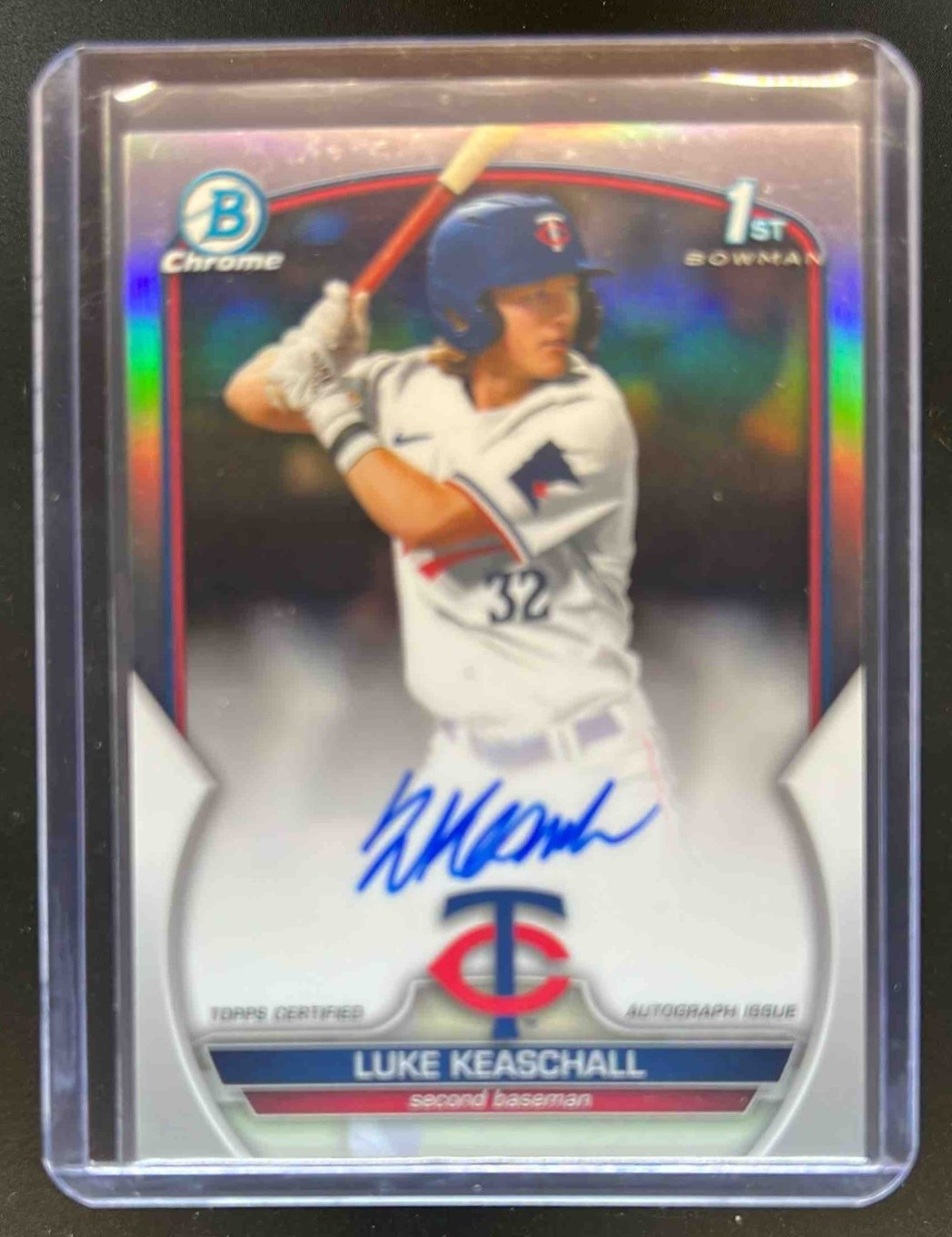 2023 Bowman Draft Luke Keaschall Chrome Auto Refractor 1st #40/499