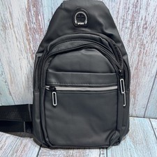 Adjustable Casual Sports Chest Bag Waterproof Black 11 x7 NIP