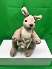 Soft Fluffy Stuffed Plush Kangaroo with Joey 9 Tall
