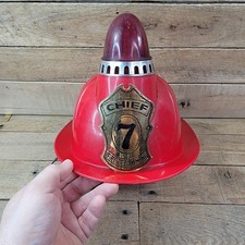 Vintage Toy Fire Helmet Light Up Chief 7 Fire...