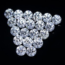 Diamante tondo certificato naturale colore D VVS1 taglio brillante 2,10 mm lo...