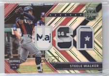 2018 Panini Elite Extra Edition USA Materials Emerald 2/10 Steele Walker hg6