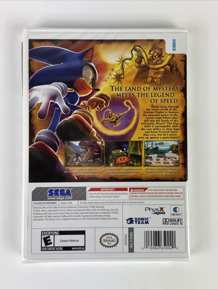 Sealed Sonic and the Secret Rings (Nintendo Wii, 2007) Brand NEW  - Image 2 of 4