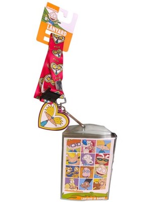 Silver Buffalo Hey Arnold Lanyard w/ Badge Holder & Charm Keychain Christmas