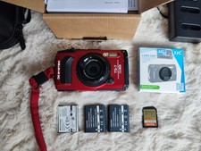 OM SYSTEM Tough TG-7 Waterproof Digital Compact Camera - Red - PLUS EXTRAS