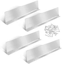 4 Pcs 15.7 * 3.54 * 0.78Inch Gutter Valley Splash Guards Extra Long Downspout...