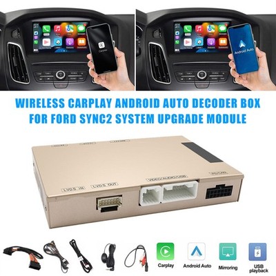 Für Ford Sync2 System Upgrade Modul Wireless CarPlay Android Auto Decoder Box-T