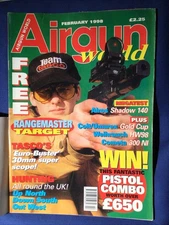 AirGun World Feb 1998. HW98/Alros 140 Shadow/ Cometa 300NI/Using a Parallax Ring