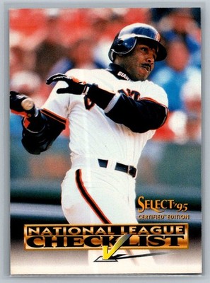 1995 Select Certified #6 National League Checklist Checklists