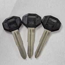 Mitsubishi Key Blank Black Plastic Rubber Head Ilco X176P MIT1P Lot Of 3