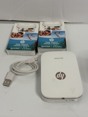 HP Sprocket Mini Bluetooth Photo Printer Rose Gold/White SNPRH-1603  Photo Paper