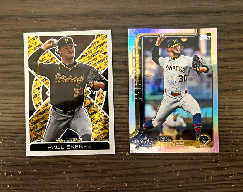 2025 Topps Update Paul Skenes ASC-27 All-Star Game + Black Gold BG-6 Lot of 2