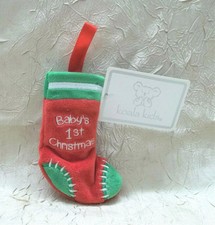 Koala Kids Brand Baby's First Christmas Mini 4-inch Stocking New with Tag