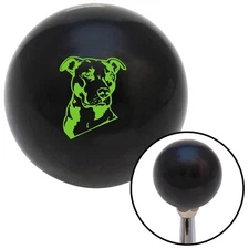 Green Pitbull Black Shift Knob w/ M16x1.5 Insert Shifter Auto Manual Custom
