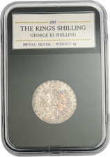 1787 George III Silver Shilling Slabbed