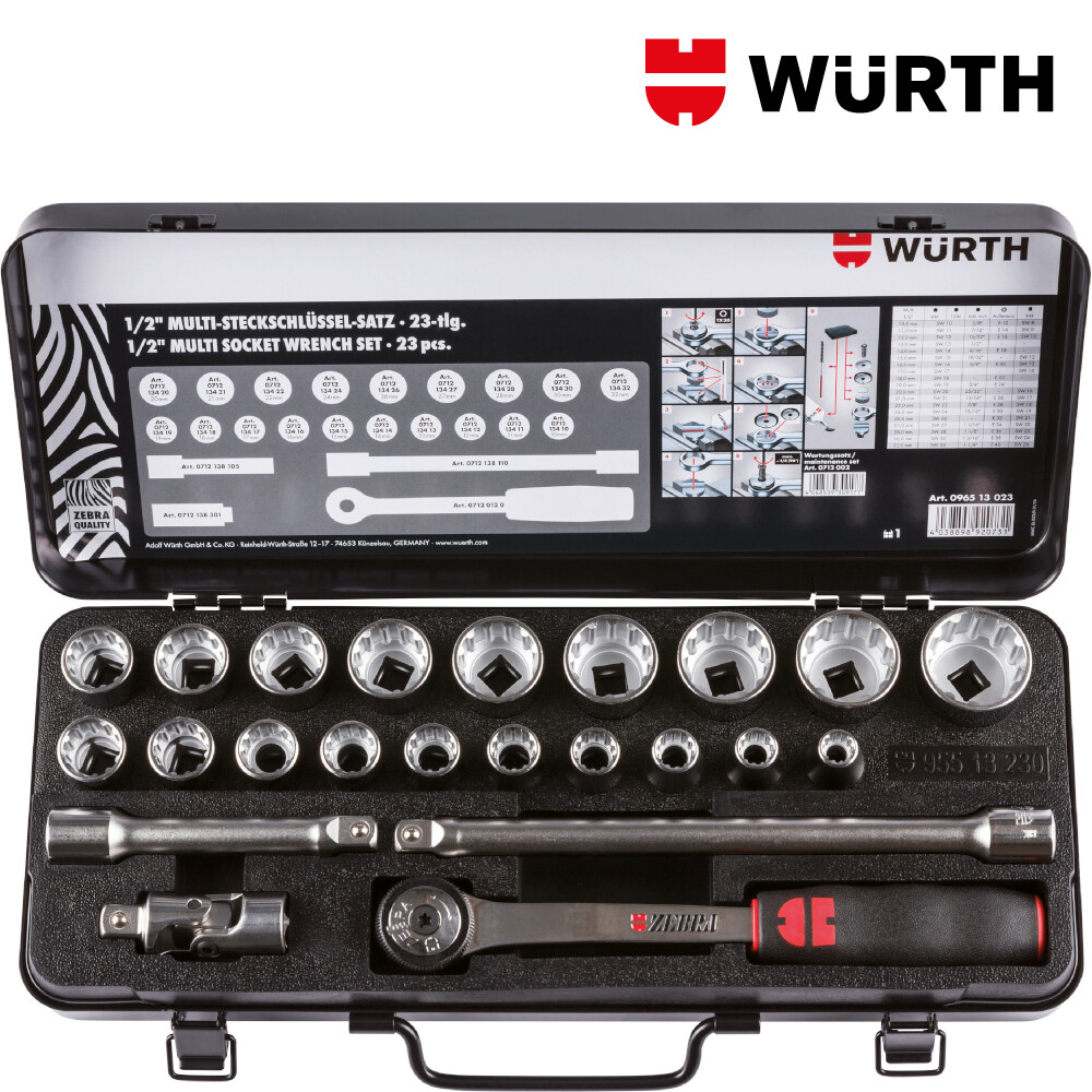 Assortimento Chiavi A Bussola 1/2", 16 Pz | W&uuml;rth