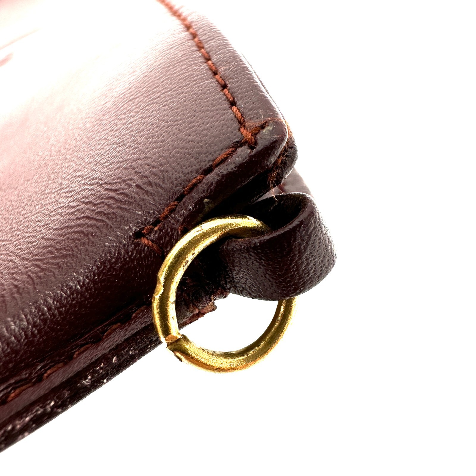 Authentic Cartier pouch Bordeaux Leather — image 18