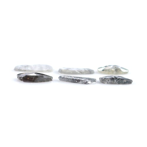 1.09 Ct Natural Loose Slice Shape Diamond 5.25 MM Salt And Pepper Diamond LQ2503 - Picture 7 of 8