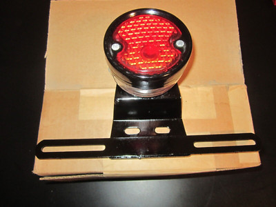 NOS KD B205 Black Enamel Stop Lamp License Bracket Triflex TROG Hot Rod Rat Rod