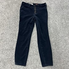 Anthropologie Pilcro Pants Womens 28 Blue Corduroy High Rise Skinny Button Fly