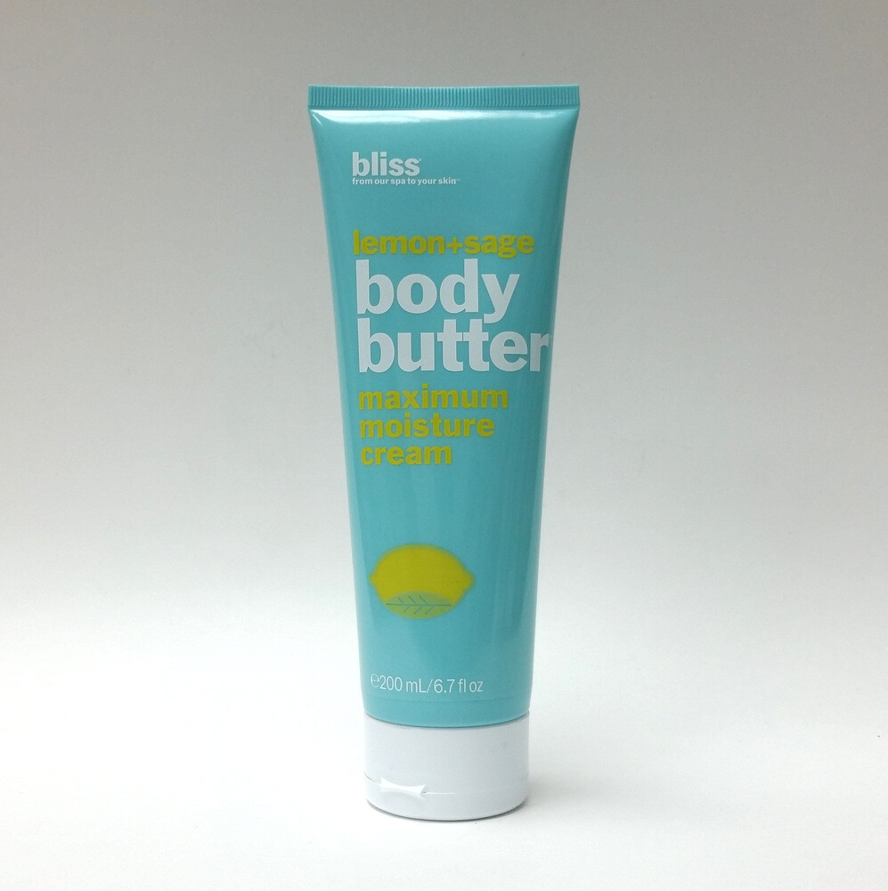 Bliss Lemon & Sage Body Butter Maximum Moisture Cream 6.7 oz 200 mL