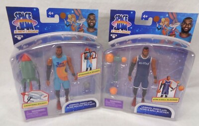 Space Jam New Legacy Lebron James With Acme Rocket Pack/B ball Blocker Lot Of 2