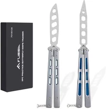 FLISSA 2 PC Multi-functional Practice Tool Non-sharp Blade Butterfly Balisong