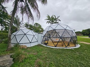 50% OFF - Two Geodesic Domes Prefabricated Kit for Glamping Business or Backyard