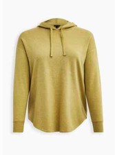 Torrid Ultra Soft Fleece Golden Yellow Relaxed Fit Hoodie Sz 0 L 12 A50324