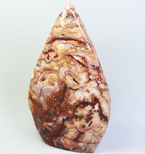 Naturgeode! Mexikanischer Crazy Lace Achat Quarz Kristall Freiform Aufsteller Reiki - Bild 11 von 12
