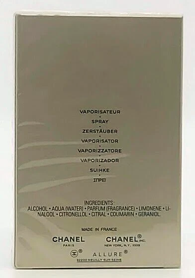 ❤️ALLURE HOMME,EDITION BLANCHE,CHANEL,EDT CONCENTREE,1.7oz50ml,2012"SEALED! - image 3 of 4