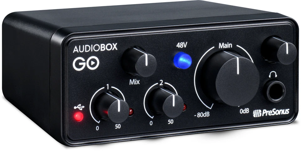 Presonus AudioBox GO 2x2 USB-C Bus Power Audio Recording Interface + Studio Mic - Image 4 of 4