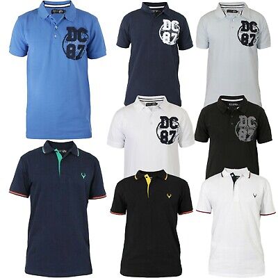 Gym King Mens Short Sleeve Designer Collared Zip Fastening Polo Shirt T shirt
