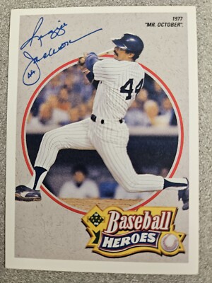 REGGIE JACKSON 1990 UPPER DECK BASEBALL HEROES INSERT CARD #3 MR