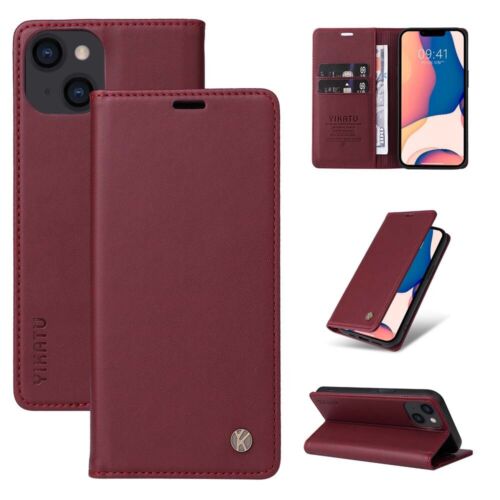 For iPhone 13 Pro Max 12 11 XS XR 8 7 6s Plus Magnetic Wallet Leather Case Cover - Picture 7 of 49