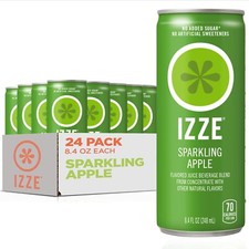 Izze Sparkling Juice Apple Multi 8.4 Fl Oz Pack of 24