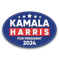 Magnet Me Up Kamala Harris 2024 Election Magnet, 4"x6" Oval, for The People