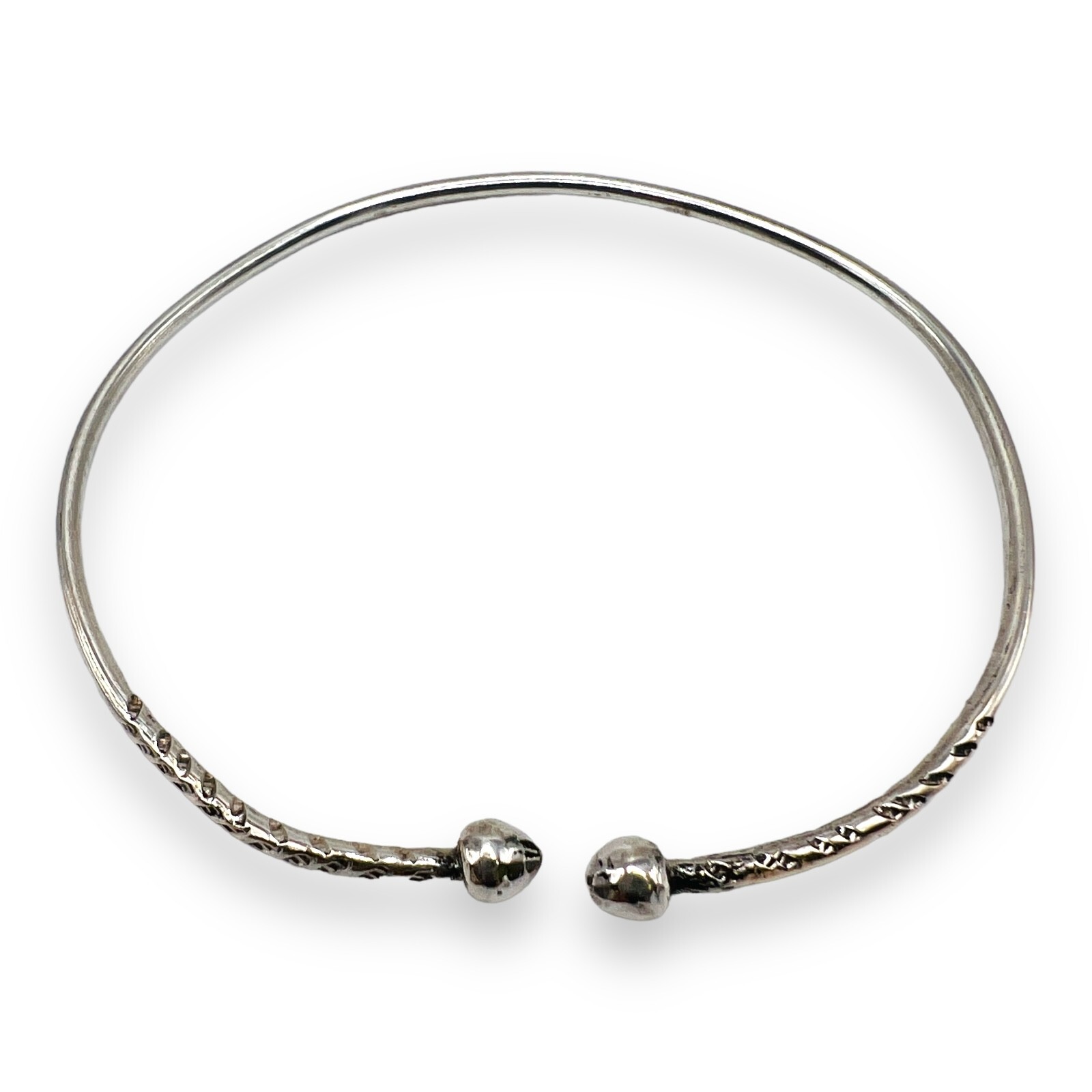 Vintage 925 Sterling Silver Cuff with Knobs Brace… - image 8